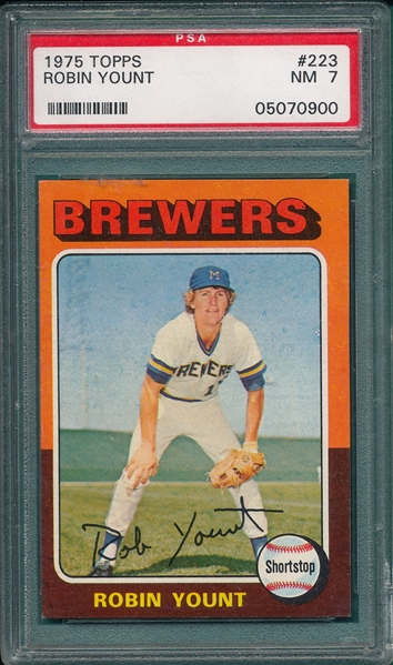 1975 Topps #223 Robin Yount PSA 7 *Rookie*