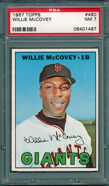 1967 Topps #480 Willie McCovey PSA 7