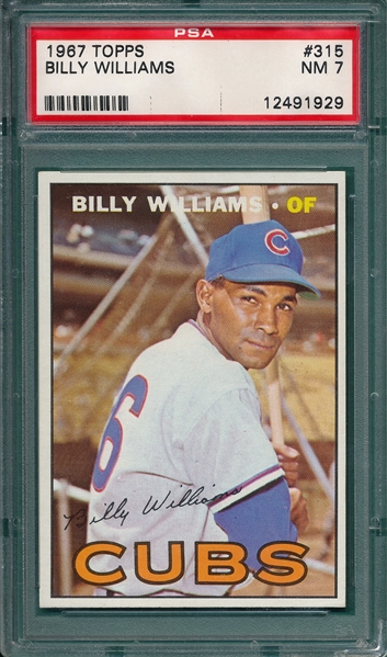 1967 Topps #315 Billy Williams PSA 7