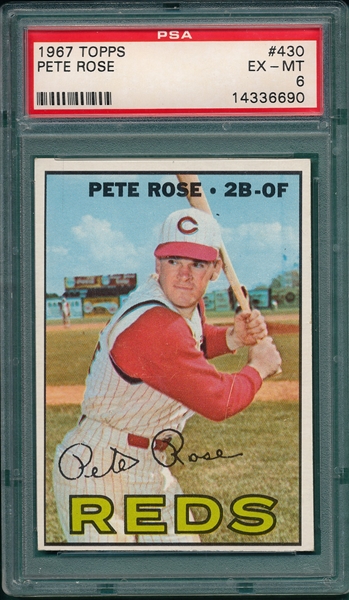 1967 Topps #430 Pete Rose PSA 6