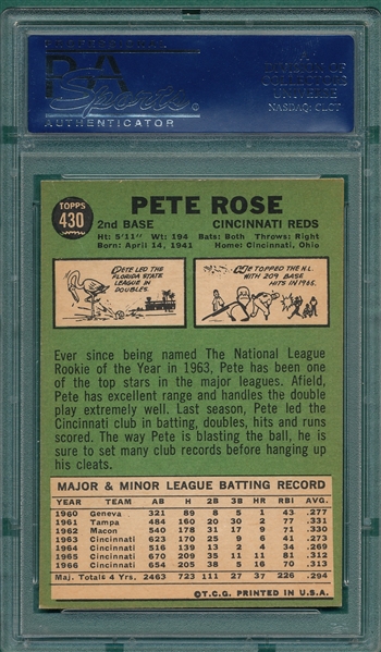1967 Topps #430 Pete Rose PSA 6