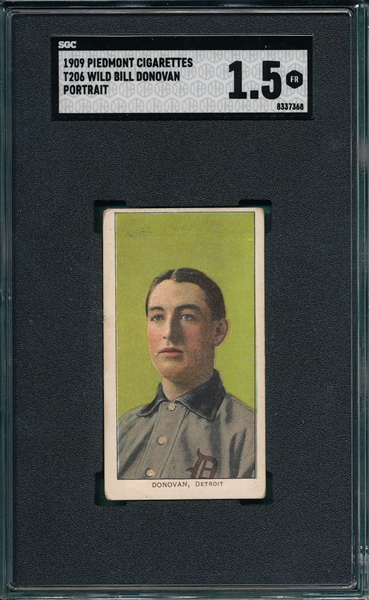 1909-1911 T206 Donovan, Portrait, Piedmont Cigarettes SGC 1.5