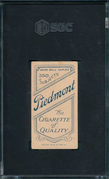 1909-1911 T206 Mattern Piedmont Cigarettes SGC 3.5