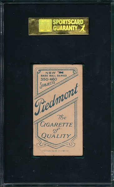1909-1911 T206 Griffith, Batting, Piedmont Cigarettes, SGC 30