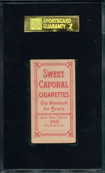1909-1911 T206 Scott, Sweet Caporal Cigarettes, SGC 50