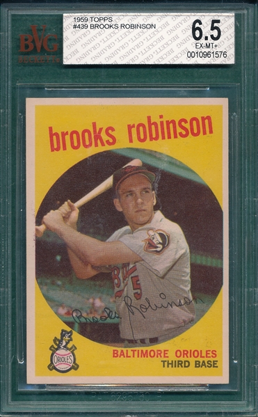 1959 Topps #439 Brooks Robinson BVG 6.5