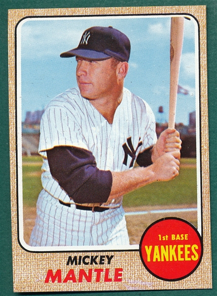 1968 Topps #280 Mickey Mantle (B)