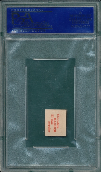 1930 Baguer Chocolate Charley Tolson PSA 7