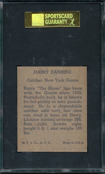 1943 R302-1 Hank Danning, M. P. & Co., SGC 84