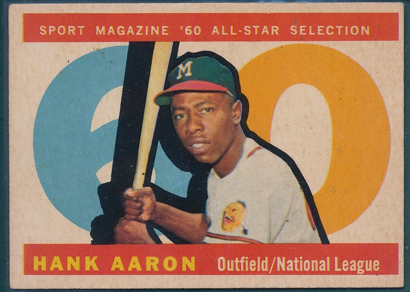 1960 Topps #566 Hank Aaron, All Star, High Number