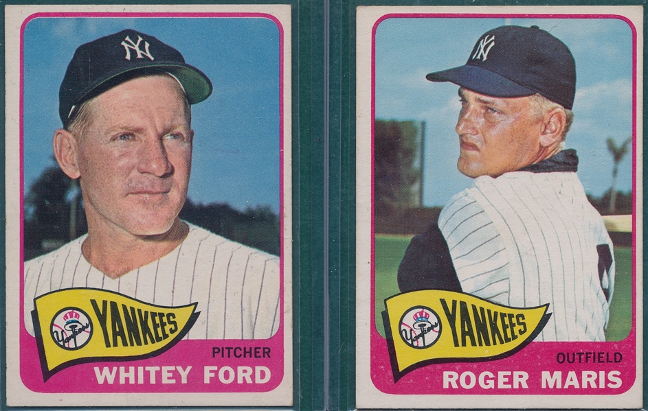 1965 Topps #330 Ford & #155 Maris, Lot of (2)