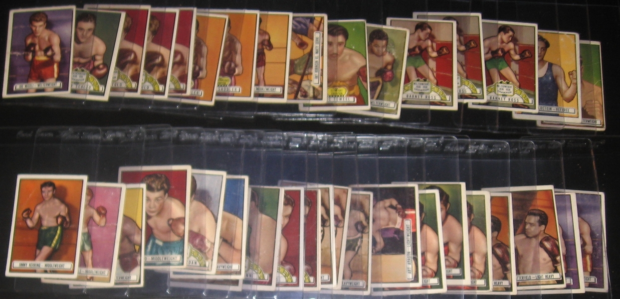 1951 Topps Ringside Lot of (40) W/ #34 Ray Robinson