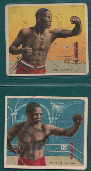 1910 T218 Champion Athletes & Prize Fighters, Hassan & Mecca Cigarettes, Lot of (28) W/ Jeannette