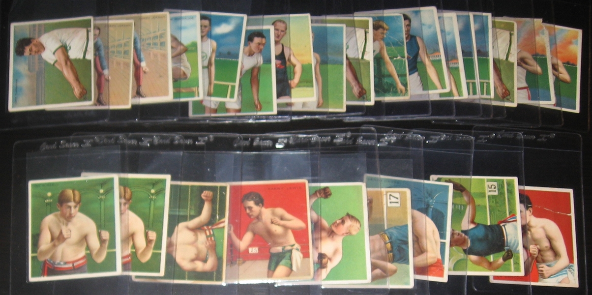 1910 T218 Champion Athletes & Prize Fighters, Hassan & Mecca Cigarettes, Lot of (28) W/ Jeannette