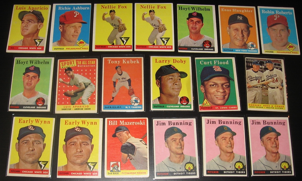 1958 Topps Lot of (258) W/ #476 Musial, All Star