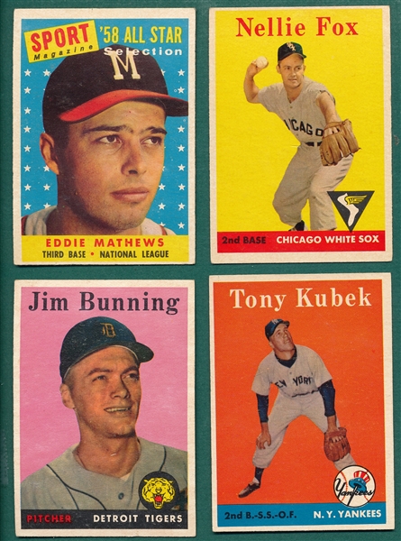 1958 Topps Lot of (190) W/ Snider & Drysdale