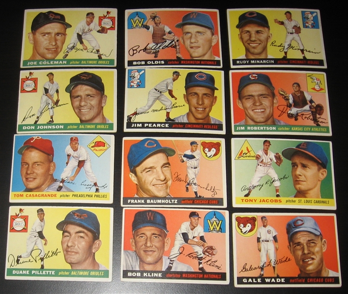 1955 Topps Lot of (58) W/ #152 Agganis