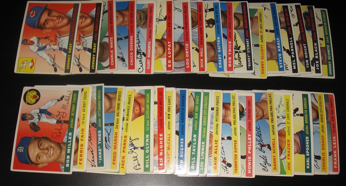 1955 Topps Lot of (58) W/ #152 Agganis