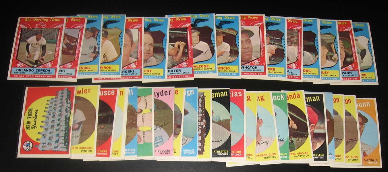 1959 Topps Lot of (210) W/ #510 Yankees Team