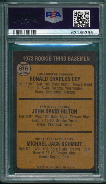 1973 Topps #615 Mike Schmidt PSA 7 *Rookie*