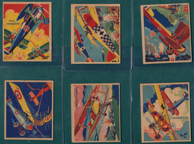 1933 R136 Sky Birds National Chicle, Complete Set of High Numbers (12)