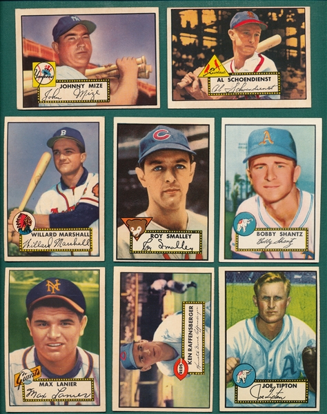 1952 Topps Lot of (8) W/ #129 Mize