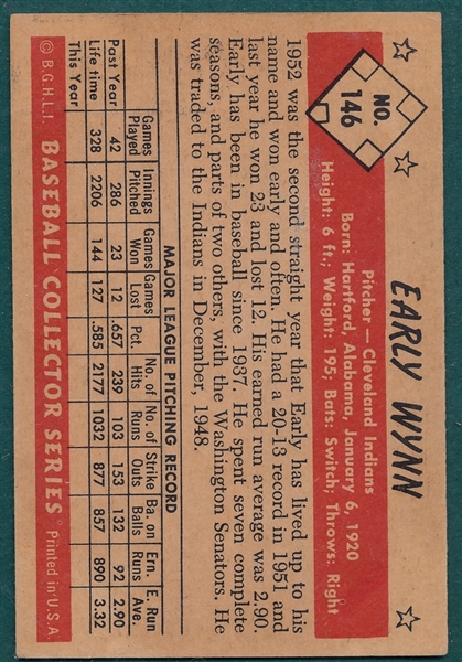 1953 Bowman Color #146 Early Wynn