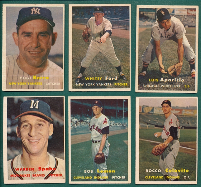 1957 Topps Lot of (490) W/ Campanella, Berra & Big Blony