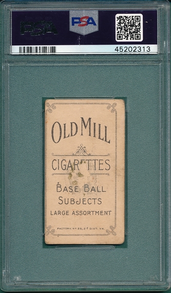 1909-1911 T206 Bell, Follow Through, Old Mill Cigarettes PSA 1.5
