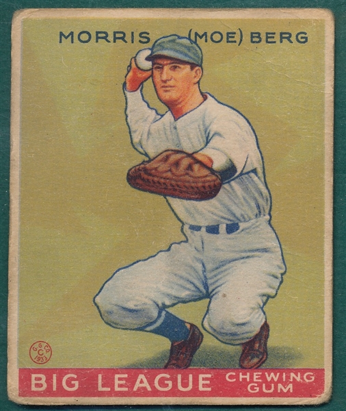 1933 Goudey #158 Moe Berg