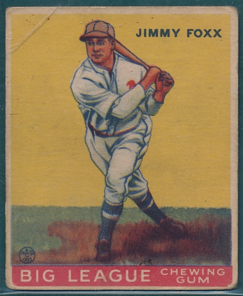 1933 Goudey #154 Jimmy Foxx