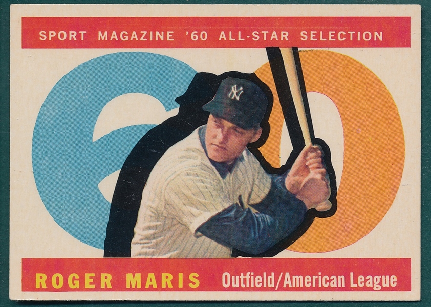 1960 Topps #565 Roger Maris, AS, * Hi #*