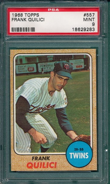 1968 Topps #557 Frank Quilici PSA 9 *MINT*