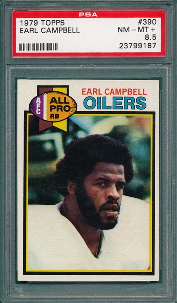 1979 Topps Football #390 Earl Campbell PSA 8.5 *Rookie*