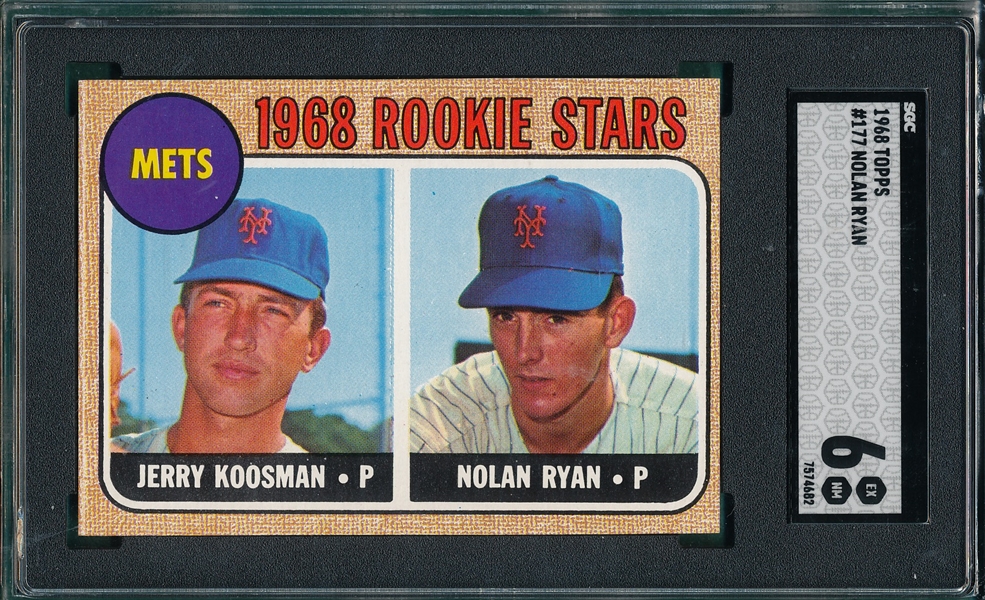 1968 Topps #177 Nolan Ryan SGC 6 *Rookie*