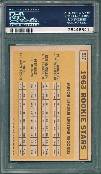 1963 Topps #537 Pete Rose PSA 5 *Rookie*