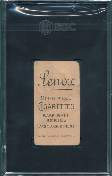1909-1911 T206 Herzog, Boston, Lenox Cigarettes, SGC 1