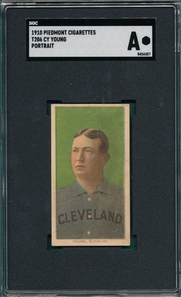 1909-1911 T206 Cy Young, Portrait, Piedmont Cigarettes SGC Authentic