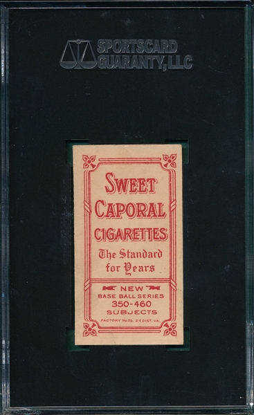 1909-1911 T206 Ty Cobb, Portrait, Sweet Caporal Cigarettes SGC Authentic *Factory 25*