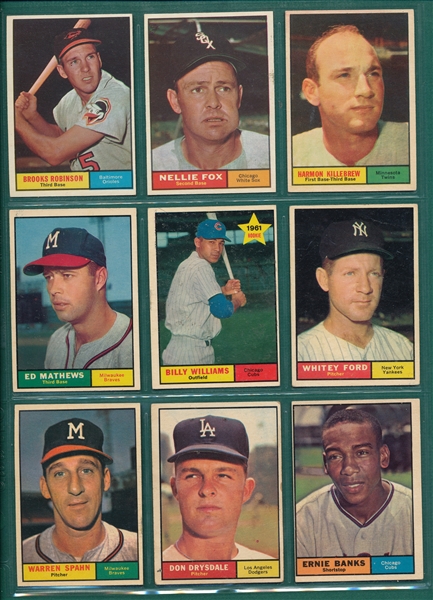 1961 Topps Baseball Complete Set (587 Cards) Plus Variations