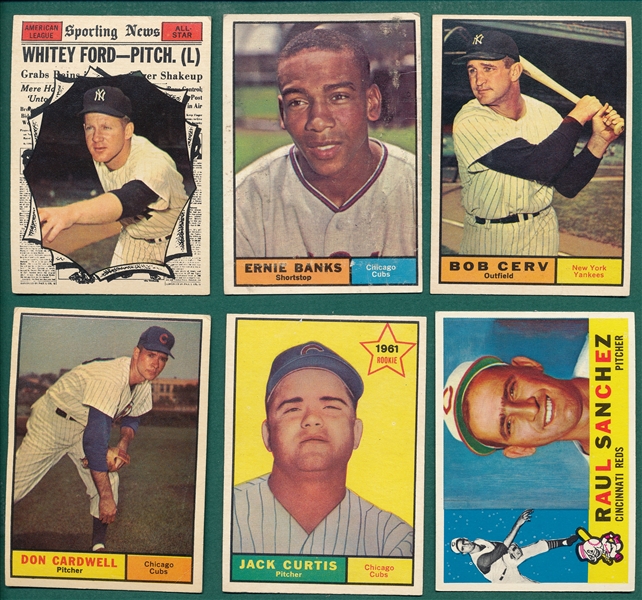 1960-61 Topps Lot of (19) W/ #586 Ford, AS