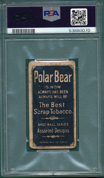 1909-1911 T206 Ames, Hands Over Head, Polar Bear, PSA 1.5