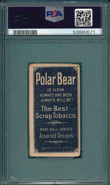 1909-1911 T206 Downey, Batting, Polar Bear, PSA 1.5