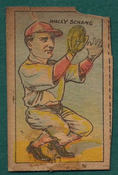1916 Big Head Strip Card Wally Schang