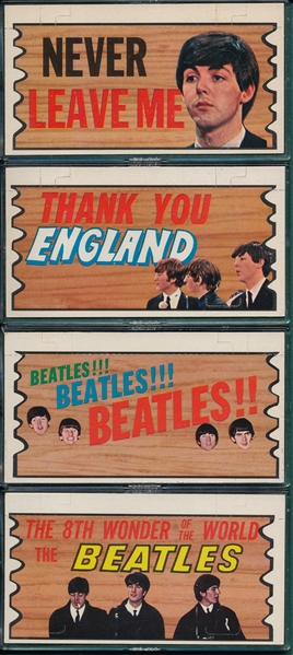 1964 Topps Beatles Plaks Lot of (4) W/ McCartney