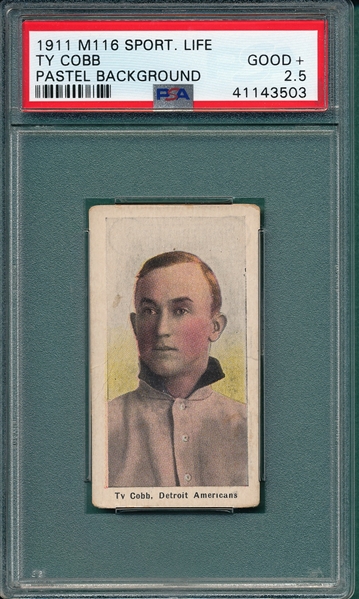 1911 M116 Ty Cobb Sporting Life PSA 2.5 *Pastel*
