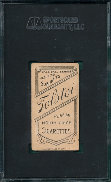 1909-1911 T206 Latham Tolstoi Cigarettes SGC 40