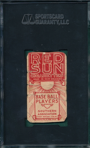 1910 T211 Moran Red Sun Cigarettes SGC Authentic