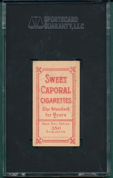 1909-1911 T206 Chase, Portrait, Sweet Caporal Cigarettes SGC 5