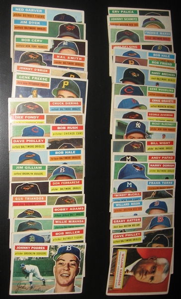 1956 Topps Lot of (50) W/ Yankees Team (2)